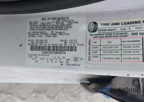 2010 Lincoln Mkz from USA, damaged, VIN 3LNHL2GC7AR659776
